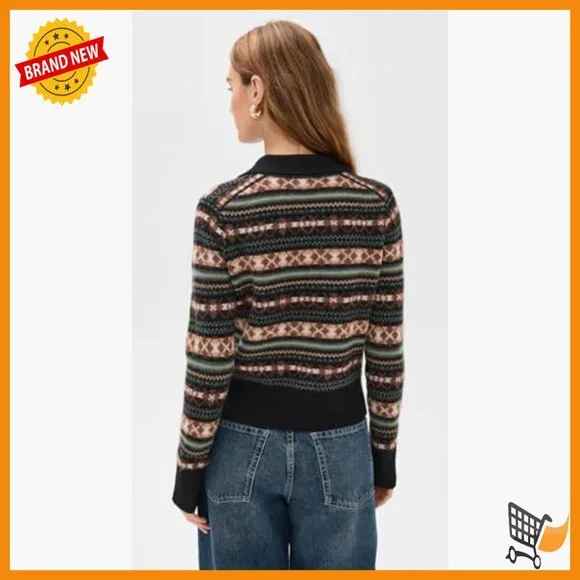 Cashmere Polo Collar Pullover Sweater Long Sleeve Classic Fit